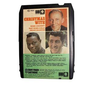 Christmas With Bing Crosby Nat King Cole Dean Martin 8 Track Tape Capitol Vtg